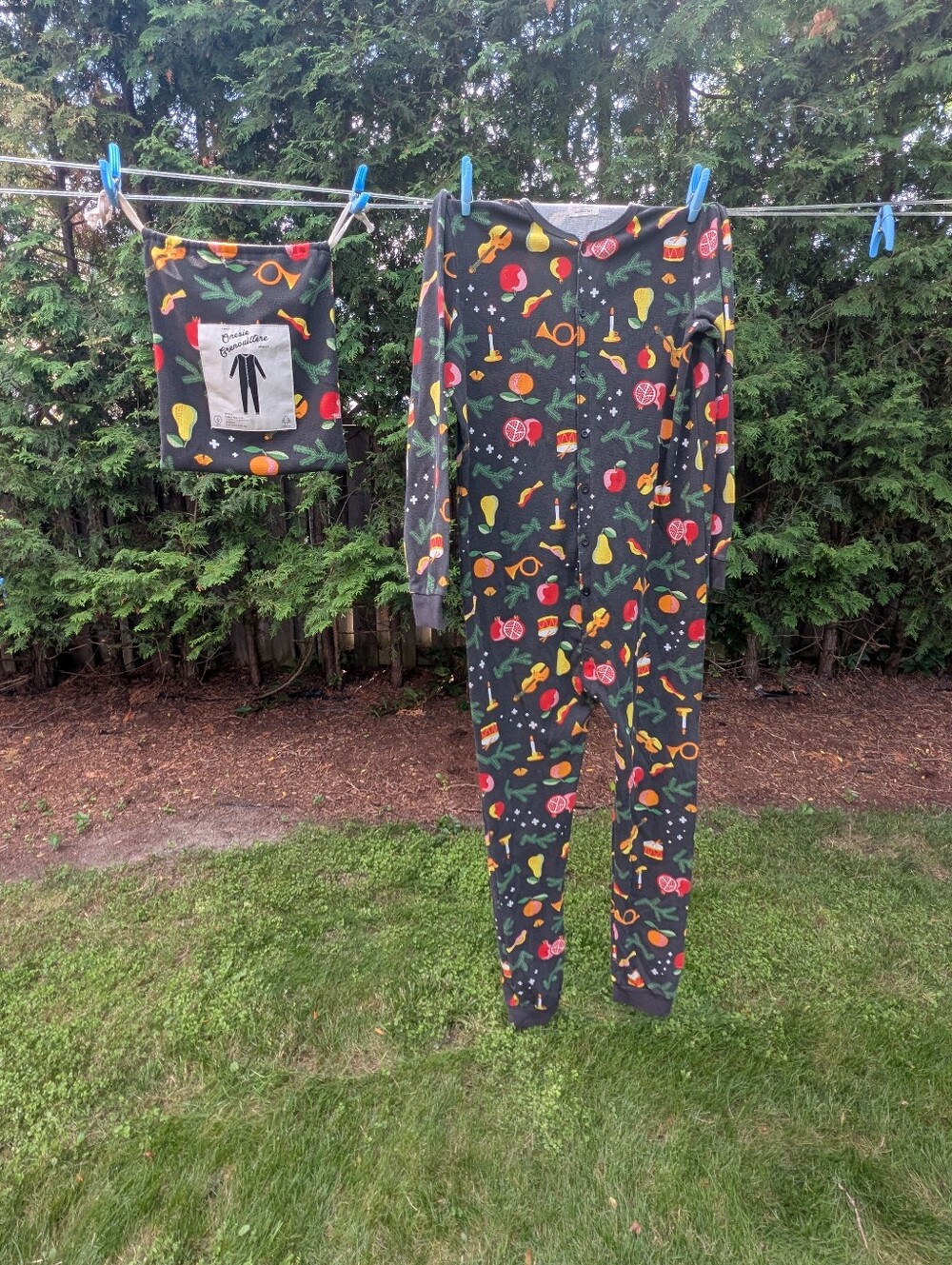 Arborist Holiday Adult Unisex  Onesie PJS Lounge Wear Cottage XL